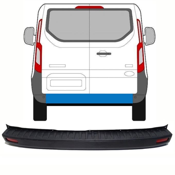 Achterbumper voor Ford Transit Custom 2013-2023