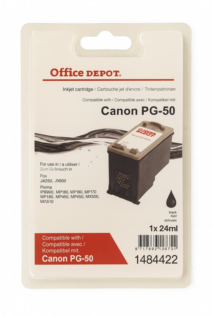 Office Depot - Inktcartridge Canon PG-50 Compatibel - Zwart - 24ml