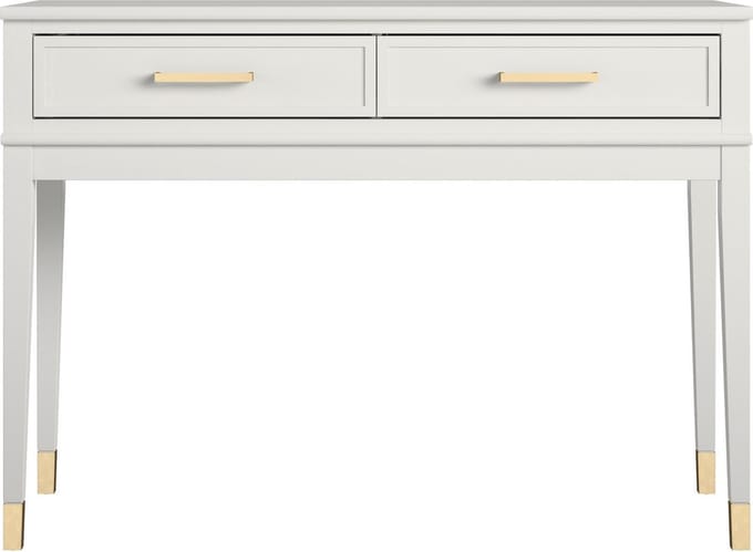 Westerleigh - Console-tafel met 2 laden in wit MDF (76 x 105 x 40 cm)