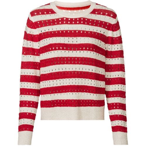 ESMARA Dames pullover (Rood gestreept, XS (32/34))