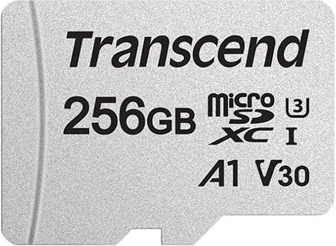 Transcend Premium 300S microSDXC-kaart 256 GB Class 10, UHS-I, UHS-Class 3, v30 Video Speed Class, A1 Application Performance Class Incl. SD-adapter