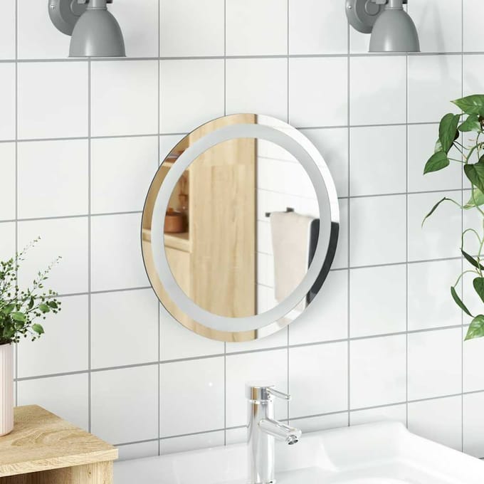 vidaXL - Badkamerspiegel - LED - rond - 40 - cm