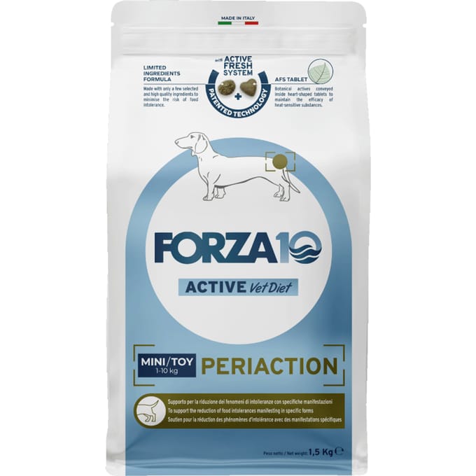 3x 1,5kg Forza10 Active Line - Mini/Toy Periaction droog hondenvoer