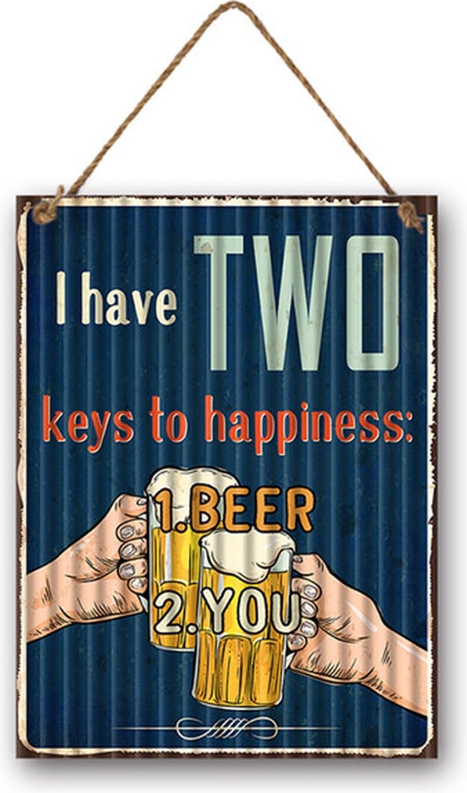 Tekstbord metaal I Have Two 28x40cm