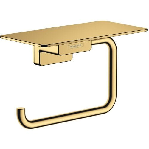 Hansgrohe addstoris roll holder with shelf polished gold-optic pvd