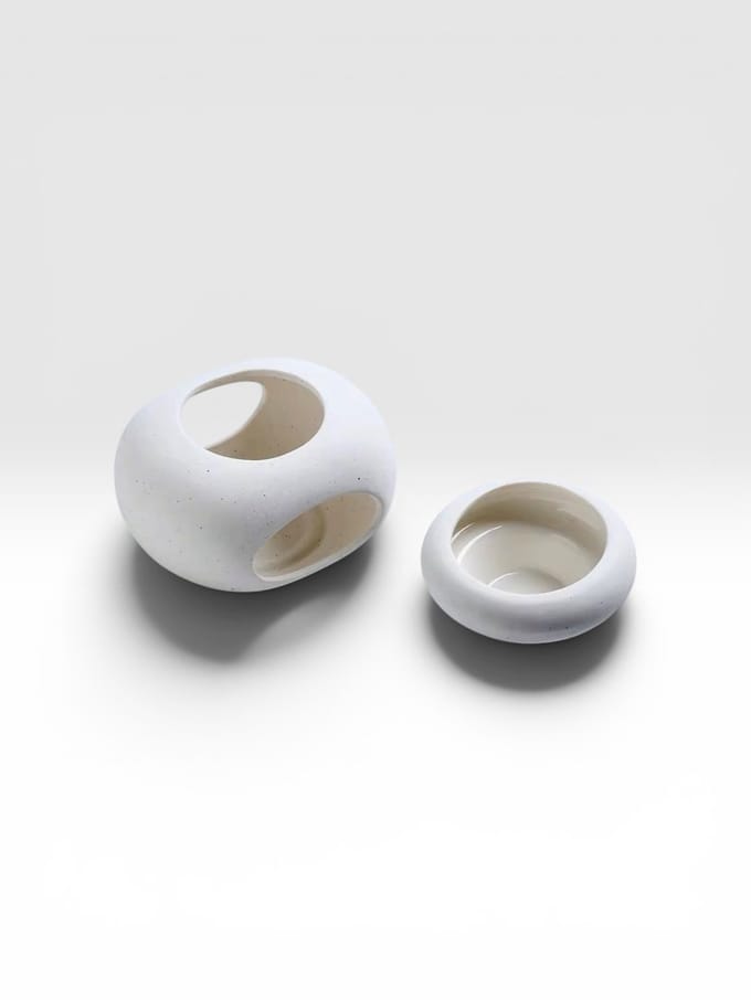 Wax Brander Orb Matte White - Olie brander - Geur brander - Aromatherapie