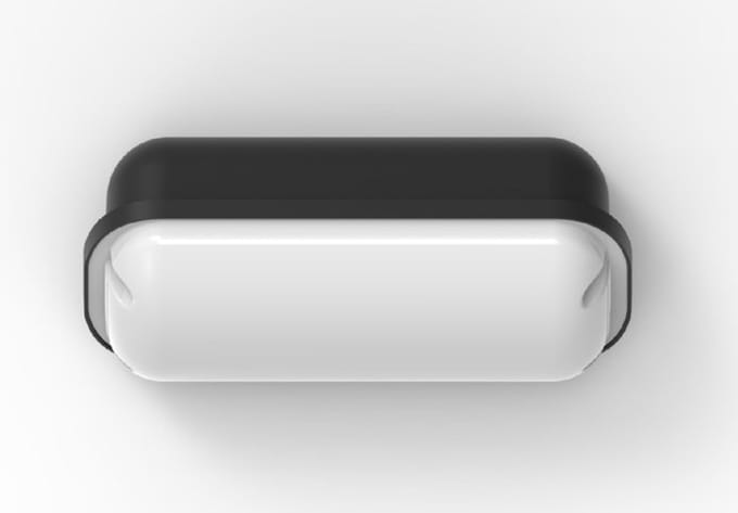 Gevelarmatuur Deca Zwart - Bewegingssensor en noodverlichting