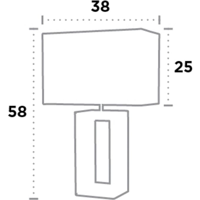 Searchlight Textiel-tafellamp Mirror, zwart