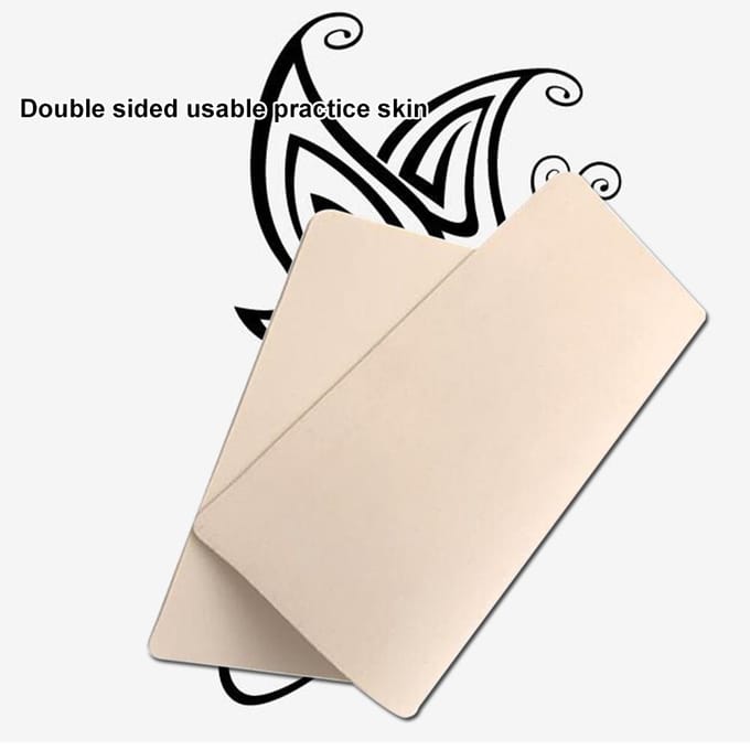 Tattoo Practice Skin Sheet Blank Plain voor Tattoo Needle Machine Supply Dubbele zijden 8x6  voor beige