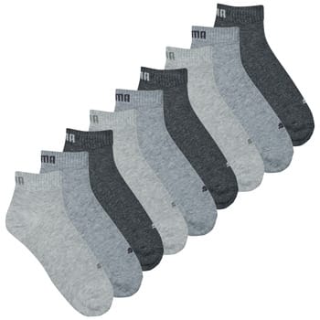 Puma 9-paar Quarter sokken - katoen - 38 - Grijs