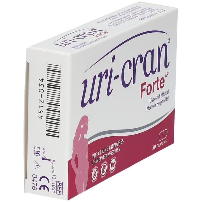 Uri-cran Forte Af Caps 30 Nf | Effectieve Blaasontsteking Behandeling | Snelle Verlichting