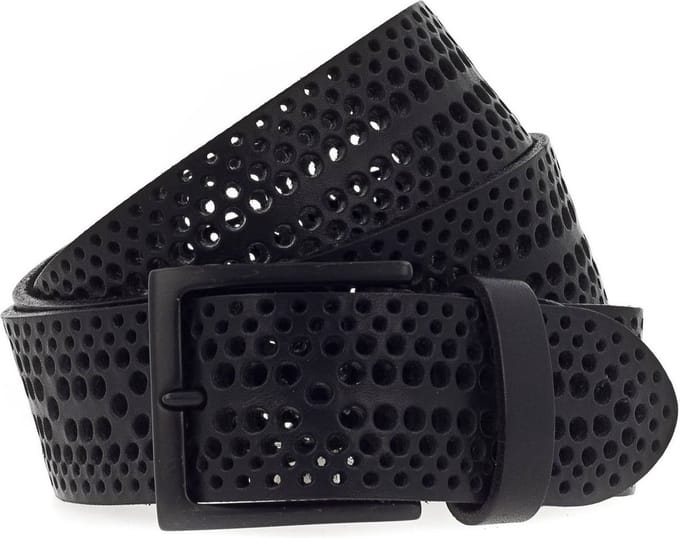 b.belt Leren Riem Jed Belt W80 Black Zwart
