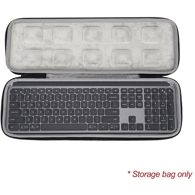 Tas met toetsenbord, draadloos toetsenbord, draagbare reisbeschermingstas voor Logitech MX Keys Advanced zwart