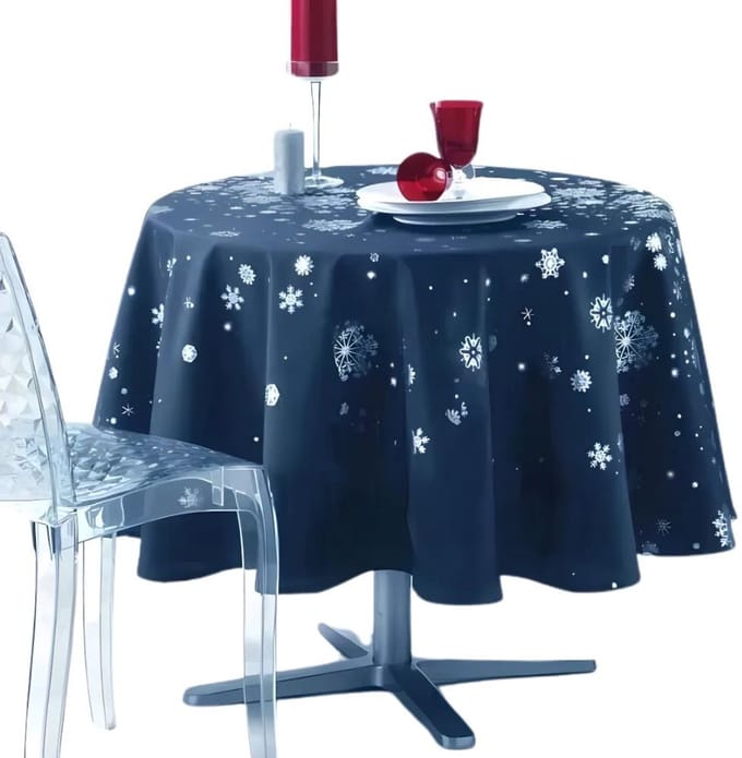 Promo Linnen Rond Vuilafstotend Kersttafelkleed - Constellation