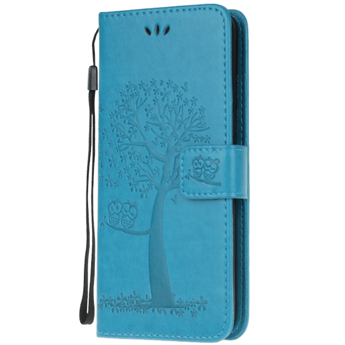 Comfycase Samsung Galaxy S20 Ultra Bookcase Hoesje Uiltjes Blauw