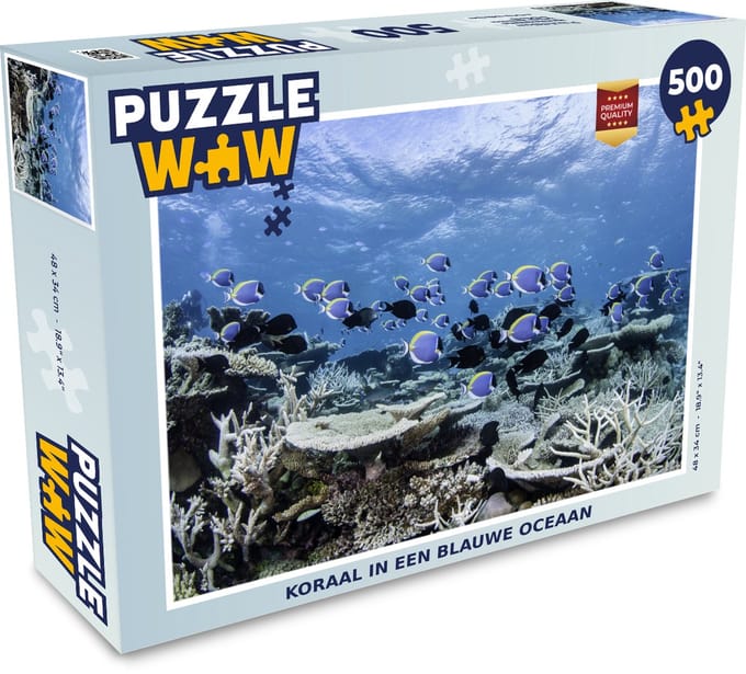 Puzzel Koraal in een blauwe oceaan - Legpuzzel - Puzzel 500 stukjes