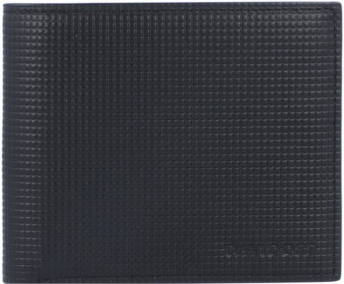 Davidoff Paris Portemonnee Leer 11.5 cm - Jongens - Horizontaal - schwarz