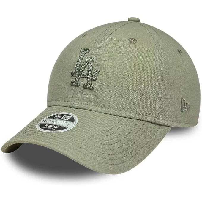 New Era LA Dodgers MLB Linen 9TWENTY Adjustable Cap, Vrouwen, Groen, Pet, maat: OSFM
