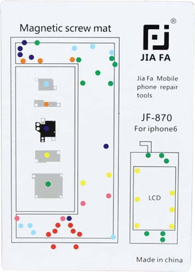 Let op type!! JIAFA Magnetic Screws Mat for iPhone 6