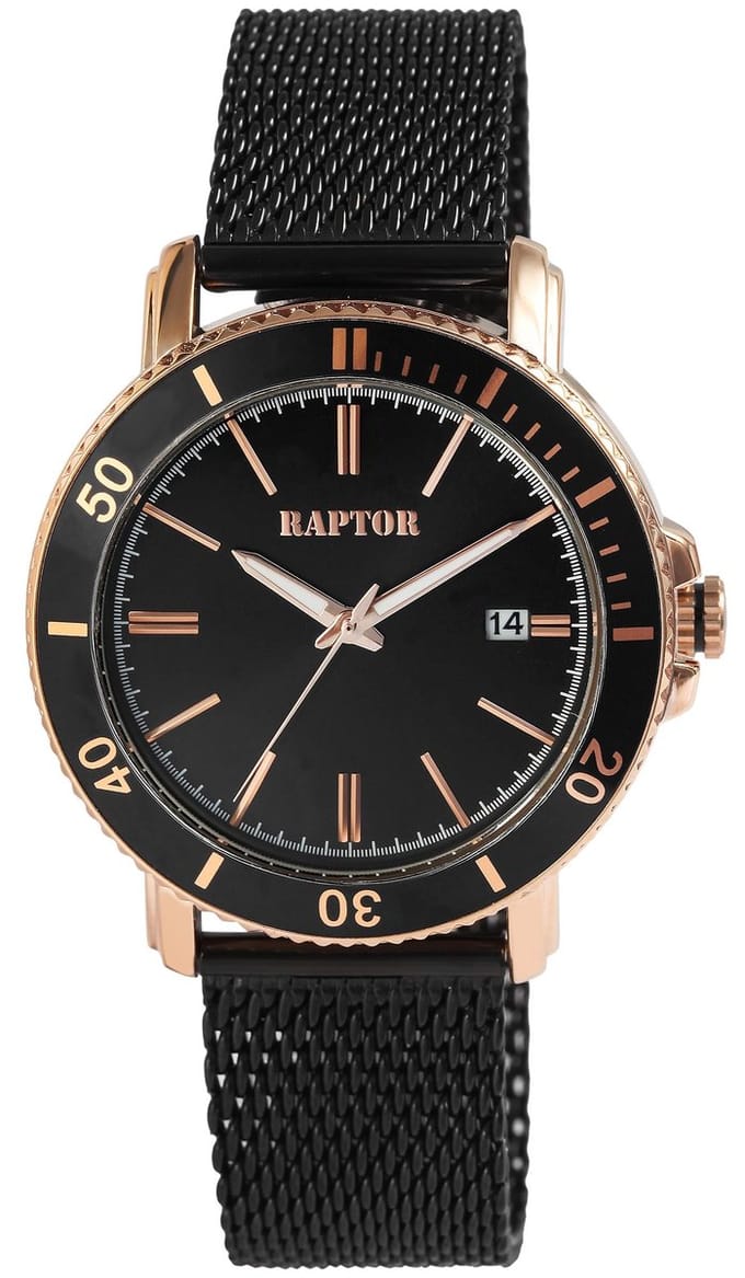 Raptor Herenhorloge roestvrij staal Nadim, datumaanduiding