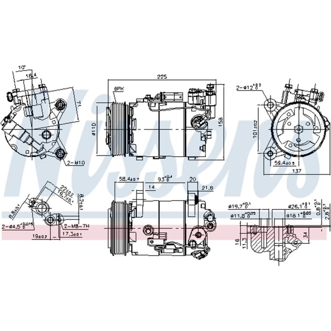 Compressor airconditioning NISSENS 890099