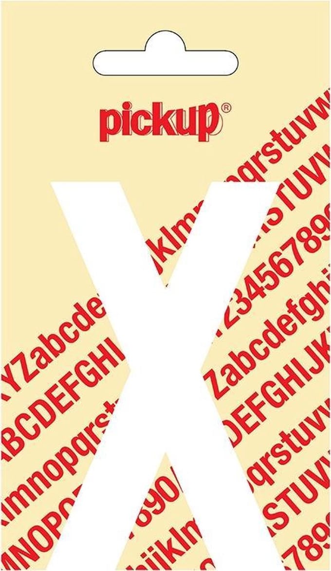 Pickup plakletter Nobel 90 mm wit X - 31012090X