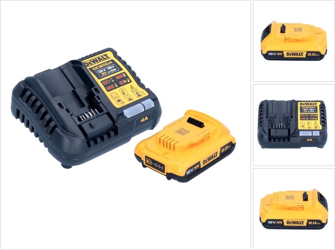 DeWalt DCB 1104 D1 accustarterset 18 V / 18 V 1x accu 2.0 Ah + DCB 1104 lader