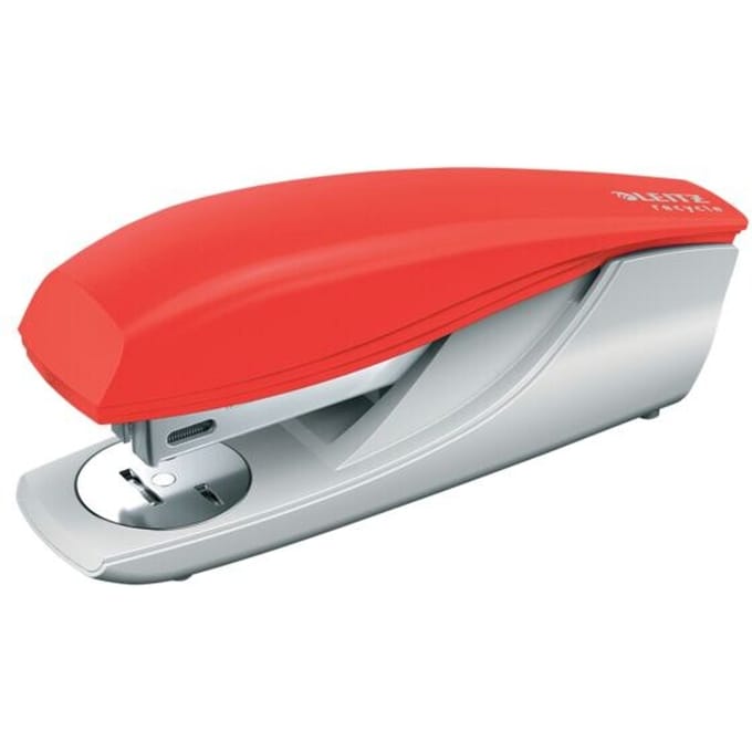 Leitz NeXXt Recycle Nietmachine - Niet tot 30 Vel - 94% Gerecycled Post-consumer Plastic - Rood