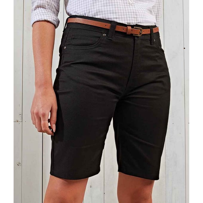 Premier Dames/Dames Performance Casual Shorts (Zwart)