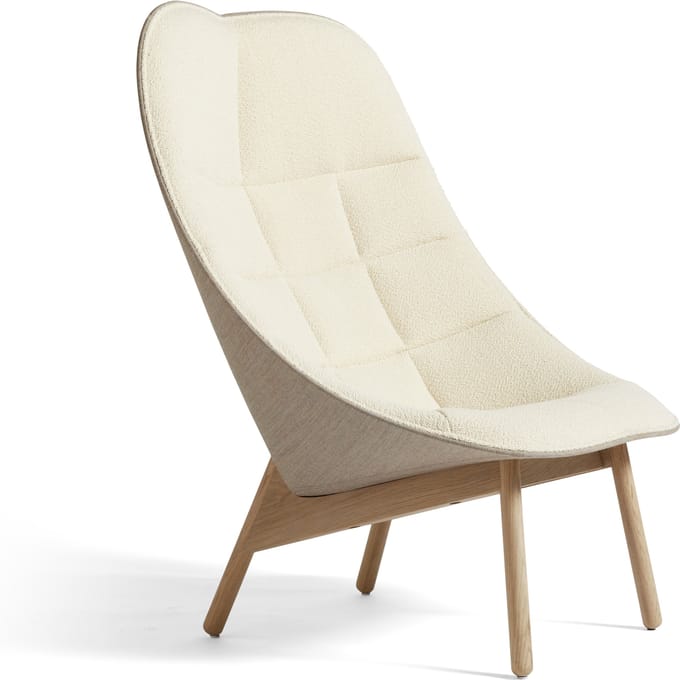 HAY Uchiwa Fauteuil gestoffeerd - Flamiber CreamA5/Canvas 244 - lak op waterbasis