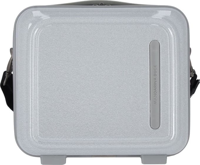 MANDARINA DUCK Cosmetische tas Logoduck + Glitter Beauty Case Glitter Silver Grijs
