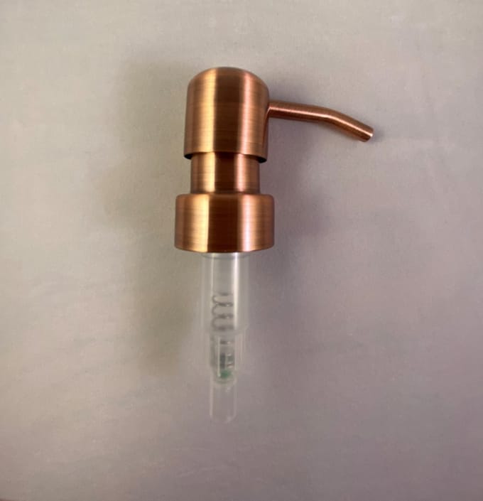 BBBLS losse zeeppomp - RVS/metaal - koper - knipbaar buisje 21 cm - opening 28 mm