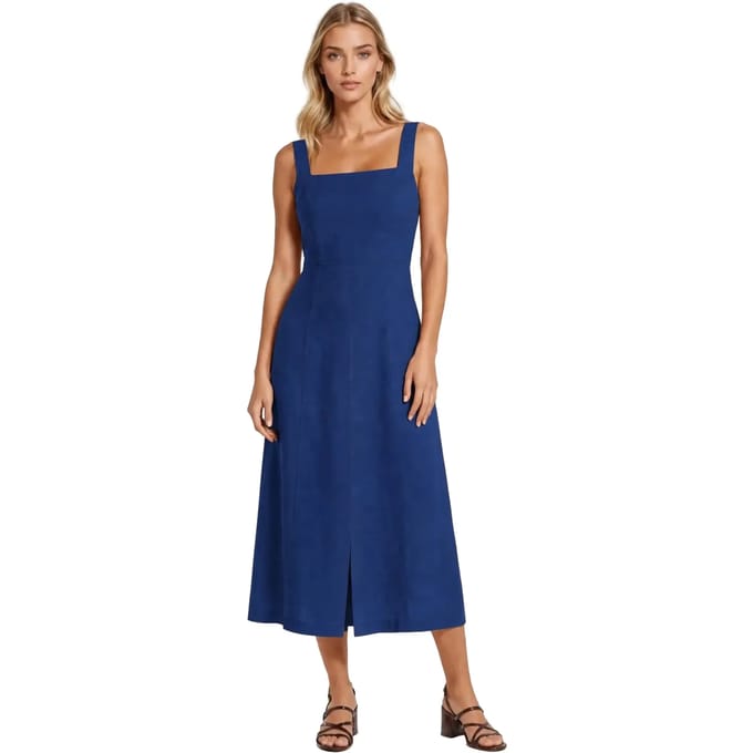 Vierkante Hals Jurk Dames Haris Cotton
