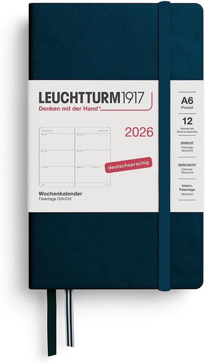 Weekkalender Pocket (A6) 2026 - 12 Maanden - Duits