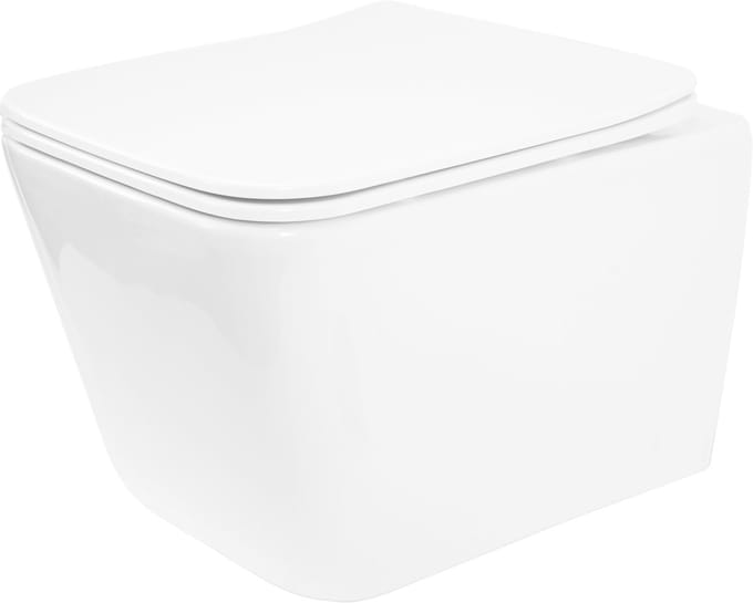 Rea - Hangende Toiletpot - Julio Rimless - Wit - 51,5X35,5X30Cm