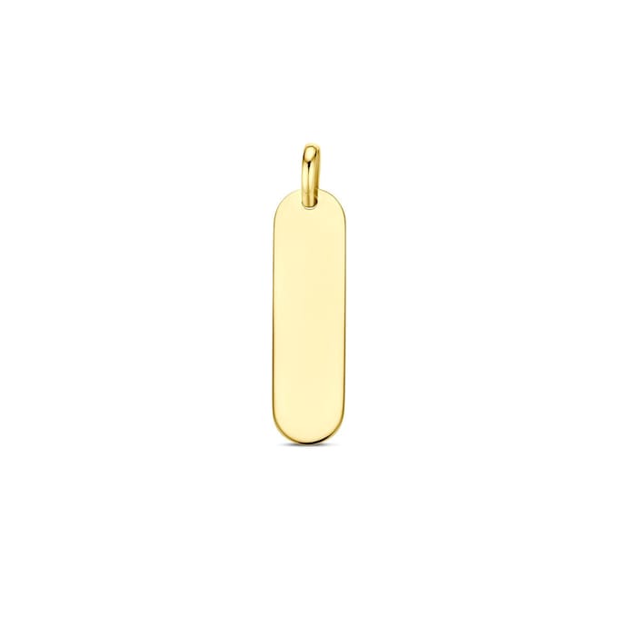 14K geelgouden graveerhanger 29 mm - 4034350