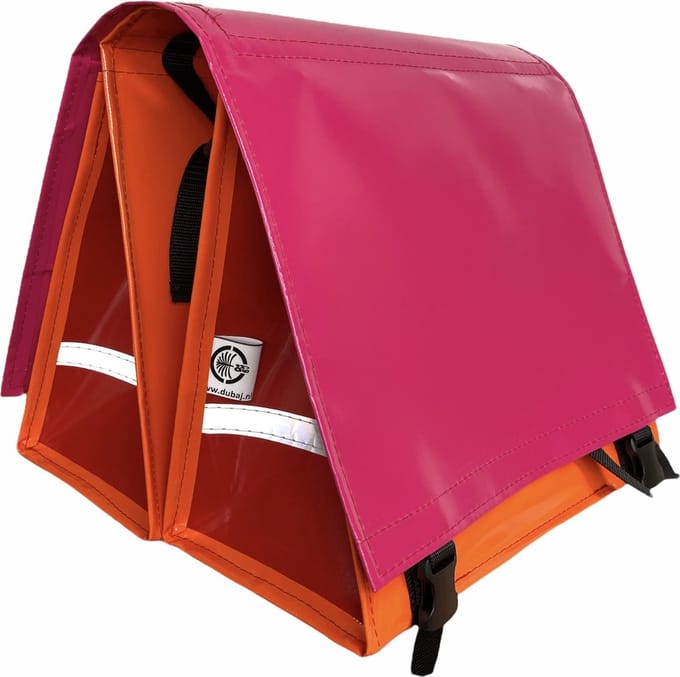 Du Baj large LUXE - Dubbele Fietstas - 45 l - Pink Orange Red