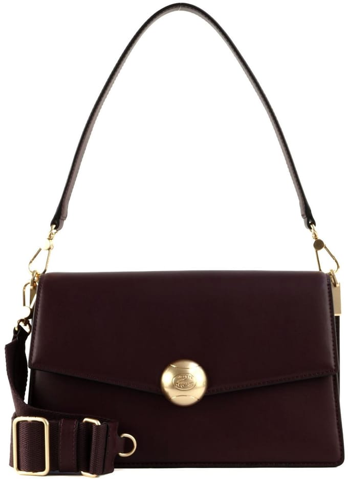 LACOSTE schoudertas Flap Shoulder Bag Winetasting (rood)paars