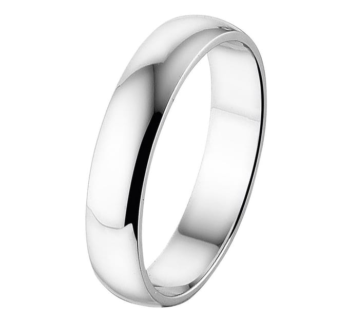 14K Witgouden Ring A414 - 4 Mm Zonder Steen 4104186