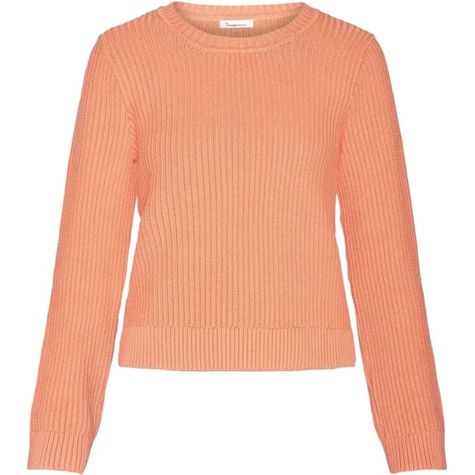 Damestrui met ronde hals KnowledgeCotton Apparel Knitted OCS/Vegan