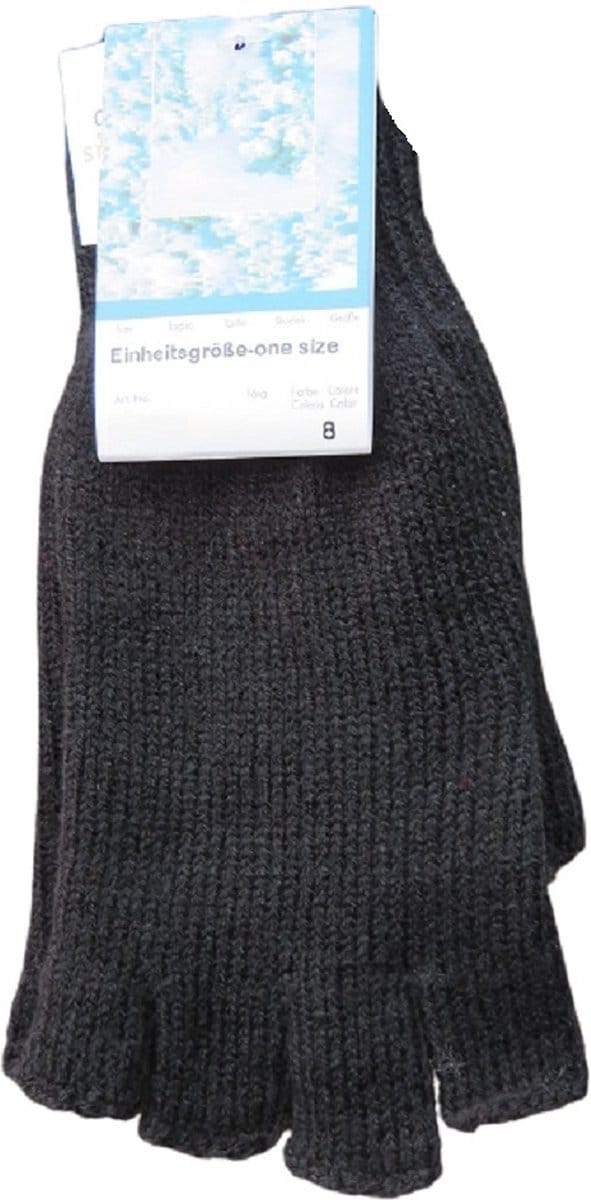 Handschoenen heren winter halve vingers - prijs per 2 paar