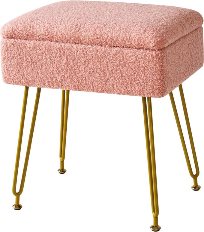 AHD® Kaptafel Stoel - Stoel - Kruk - Roze - 40cm x 30cm x 48cm