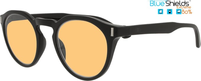 BlueShields NEB352 Nemo Beeldschermbril Xtreme blauw licht filter 80% leessterkte +1.00 - Zwart