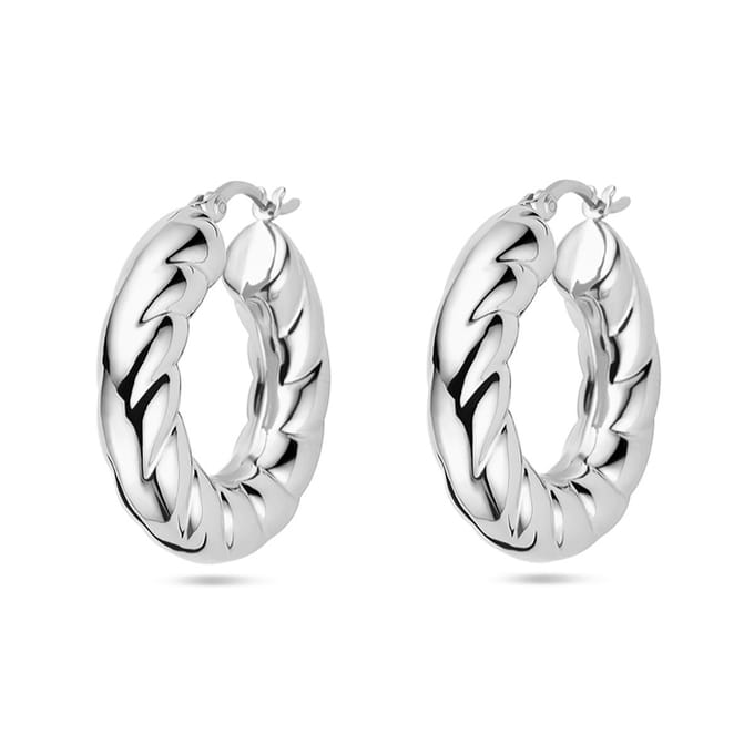 Zilver Gerhodineerd Oorringen 1338330