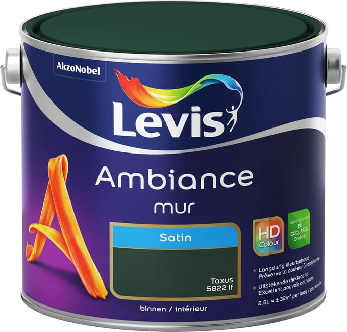 Levis - Ambiance Mur Satin - Taxus - 2,5 L