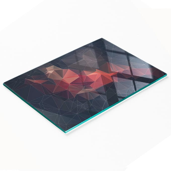 Multifunctioneel decoratief glazen bord voor in de keuken, abstract ontwerp, 80x52 cm