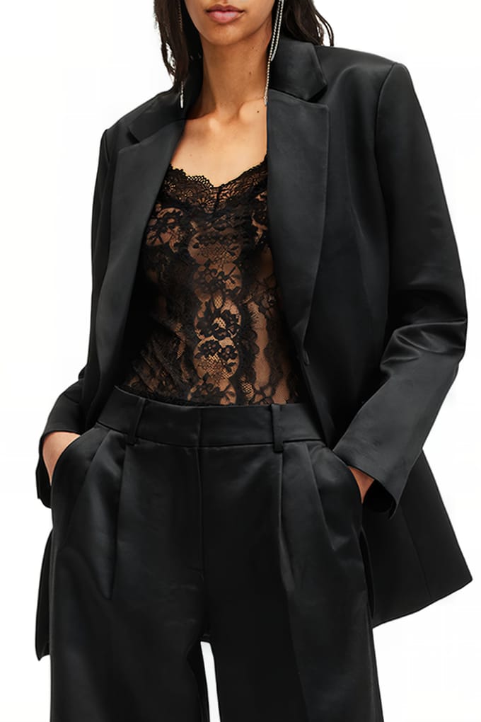 AllSaints Sae Blazer Black Größe: 8 | Blazer Outlet | Damen | Schwarz