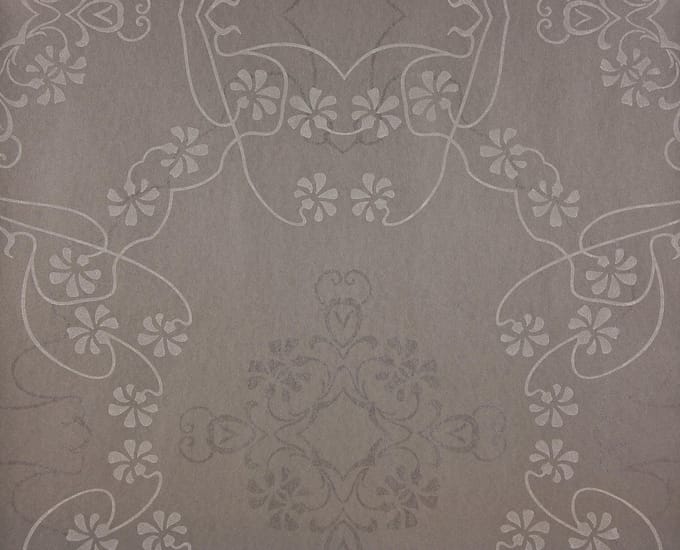 Dutch Wallcoverings Vlies bloem/damast - grijs/beige