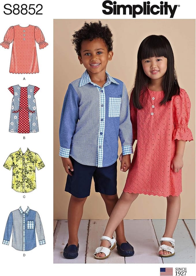 Patroon voor Kinderjurken en Shirts Maat 3-8