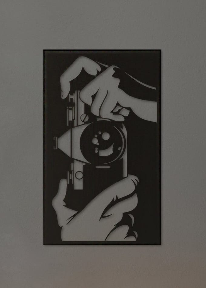 Wanddecoratie | Fotocamera - L (36x60cm)
